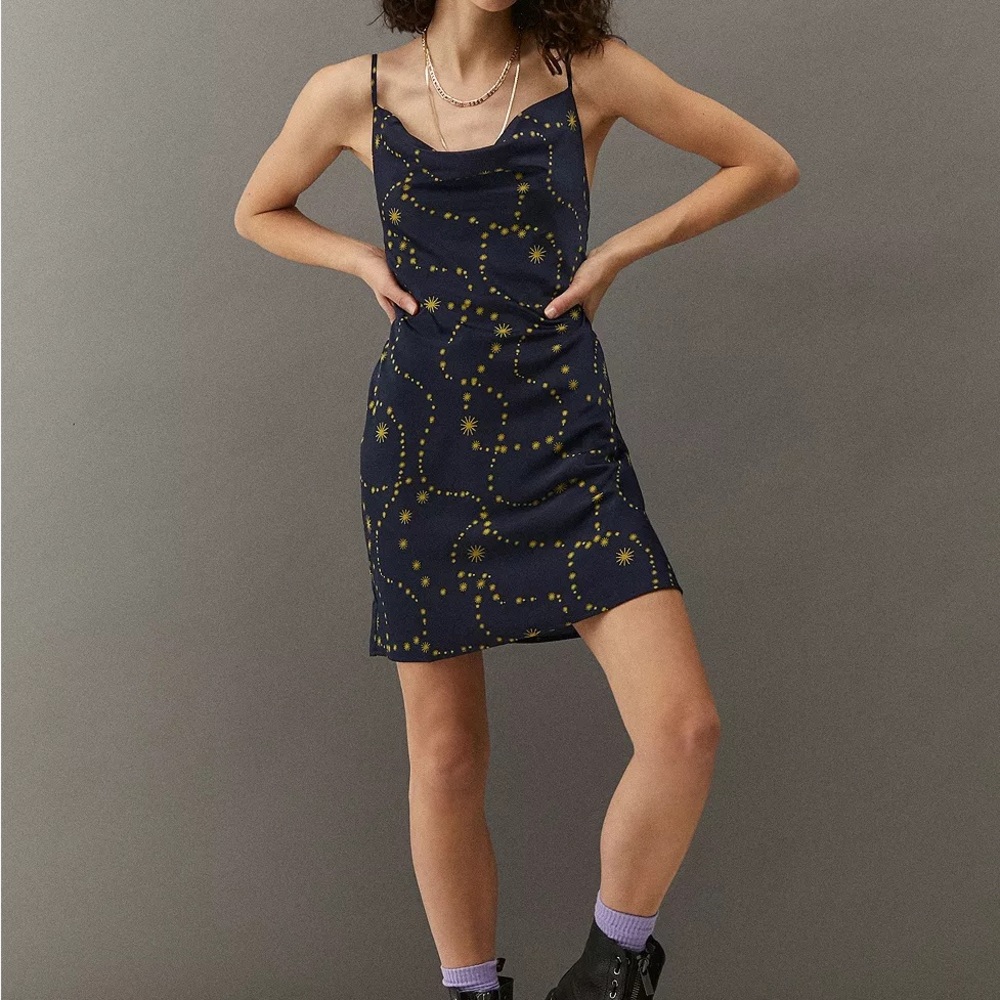 UO Mallory Celestial Slip Dress